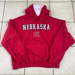 Nebraska Huskers Red Hoodie‎ XL Stadium Athletics NCAA College Sweatshirt